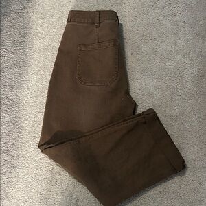 Brown Straight-Leg Jeans